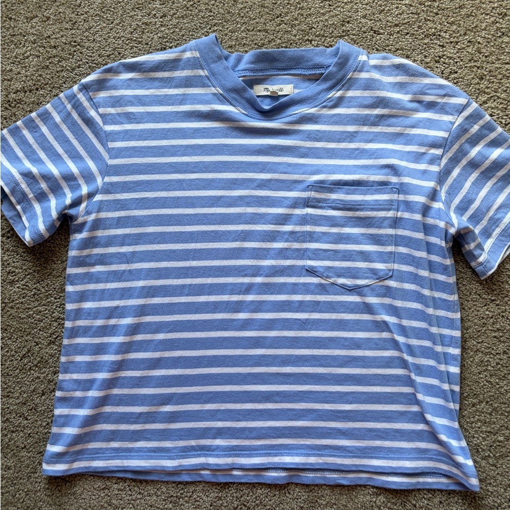 Madewell Striped Crop Tee